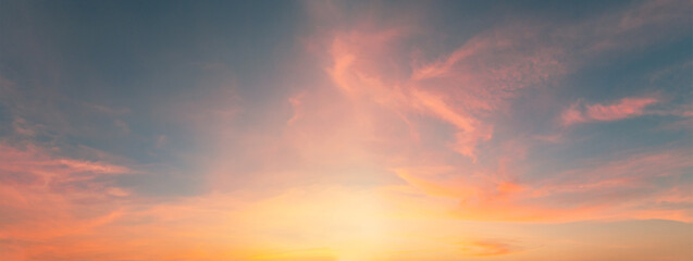 beautiful sunrise with colorful clouds in sky - obrazy, fototapety, plakaty