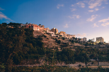Fototapeta na wymiar raito, amalfi coastal village on the sea