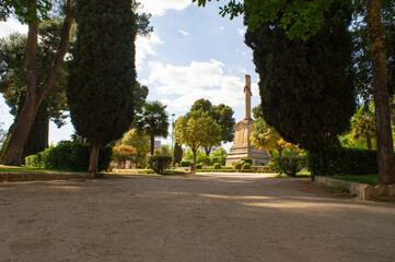 Obraz premium Green area and city park.