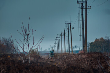 silhouette of a station