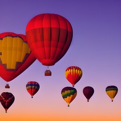 Fototapeta premium Hot air ballons in the sky 