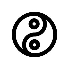 Yin Yang Vector Icon