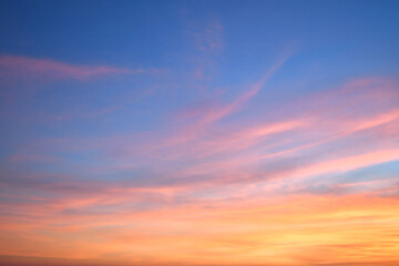 Naklejka na ściany i meble Colorful Early Morning Sky Background befpre sunrise.