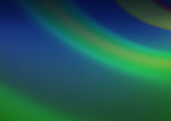 Dark Blue, Green vector glossy bokeh pattern.