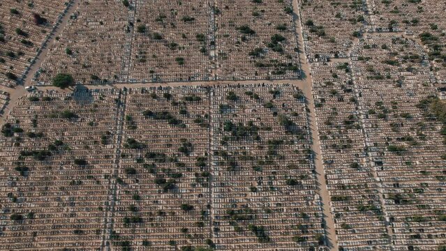 Southern Tel-Aviv Cemetery - The biggest in Israel - pull out tilt up #010