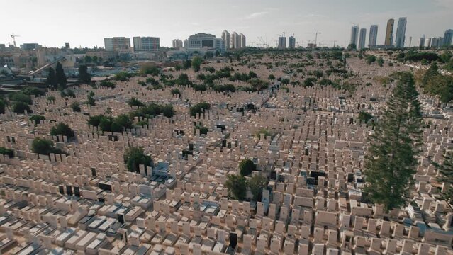 Southern Tel-Aviv Cemetery - The biggest in Israel - fast pull out raise up #022