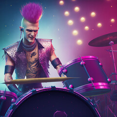 Punk Drummer
A fictional person, not based on a real person