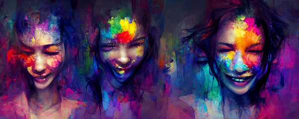 Emotion-Color Synesthesia, happiness
A fictional person, not based on a real person