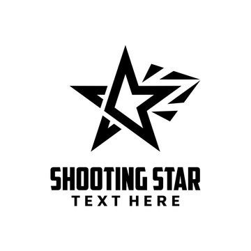 shooting star logo vector.  star logo