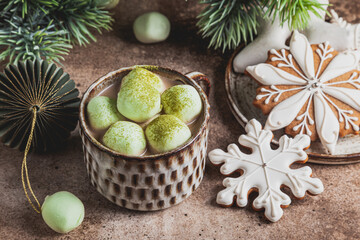 Cocoa with marshmallow.