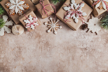 Christmas gift boxes.