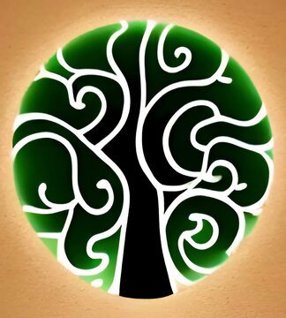 Illustrated Logo of a tree - digital creation