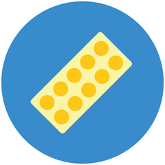 Pills Strip Vector Illustration