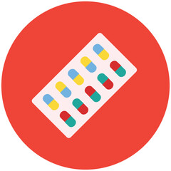 Capsules Strip Vector Illustration