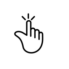 Hand mouse cursor pointer icon flat style