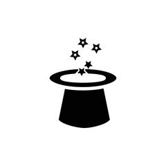 Hat magic icon vector logo design template