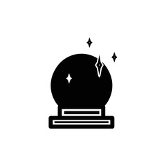 Magic ball icon vector logo design illustration