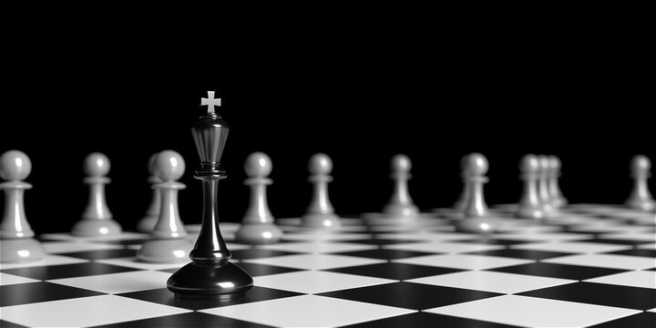 Chess king. Leader success concept. Business leader concept