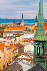 2022-04-20 panoramic view of the Old Town of Olomouc in the Czech Republic.