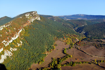 Panoramic view of the Valderejo Natural Park (Basque Country)