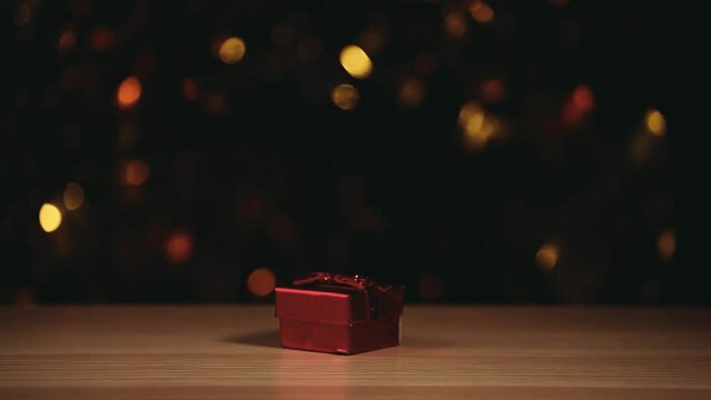 footage of hat box dark background 