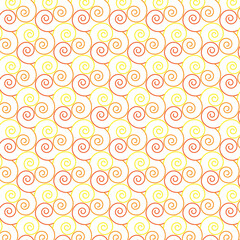 Seamless vector spiral geometric shape pattern background for tiles, cards, web, backdrop. Vector illustration EPS 10 file.