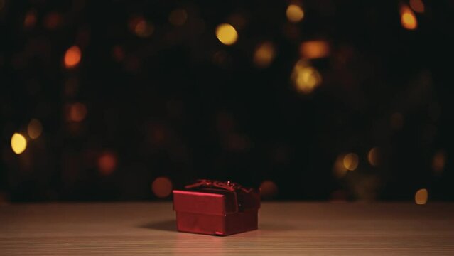 footage of hat box dark background