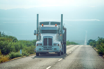 a truck on baja california la paz to san jose del cabo endless road