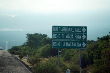 rancho road sign baja california la paz to san jose del cabo endless road