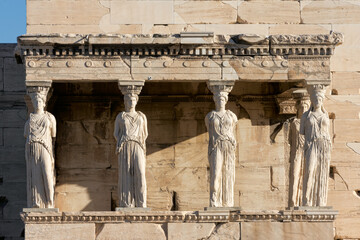 Caryatid Statues - Parthenon - obrazy, fototapety, plakaty