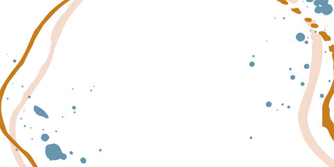 Minimalist brush stroke frame for wedding invitation in vintage and premium design.