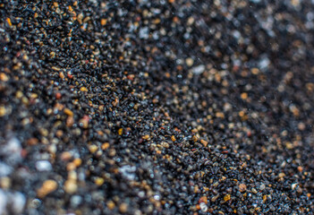 Black beach sand