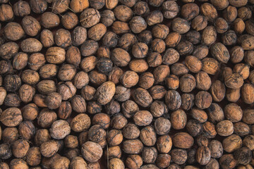whole walnuts closeup grunge background