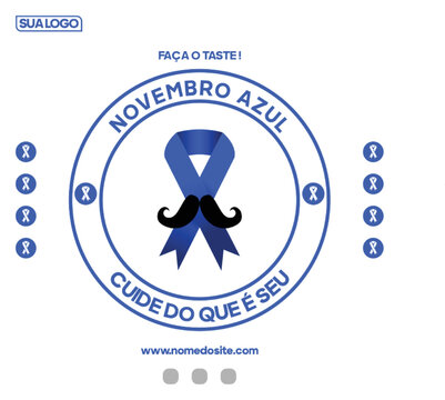 novembro azul Blue November vector