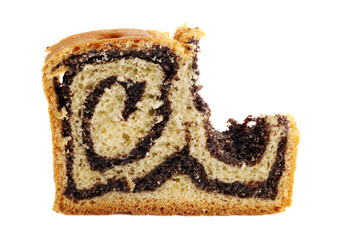 walnut strudel isolated, png file