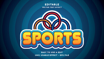 sports editable logotype with modern and simple style, usable for logo or campaign title