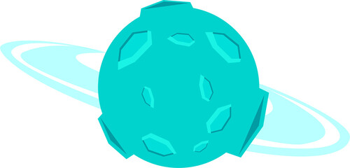 blue planet with craters