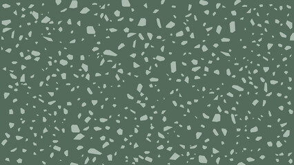 White Colors Cement Terrazzo for Designer Concrete Flooring Vector Seamless Pattern Texture on Green Background 06