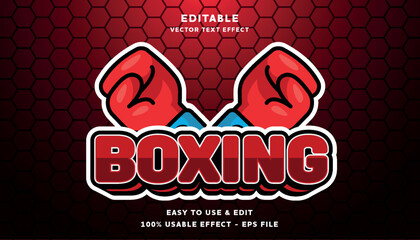 boxing editable logotype with modern and simple style, usable for logo or campaign title © Al