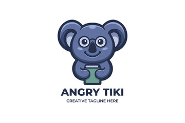 Cute Koala Mascot Logo Character