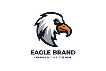Eagle Head Mascot Logo Illustration