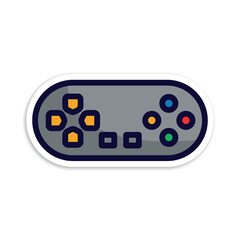 1joystick, editable cartoon style sticker vector © Al