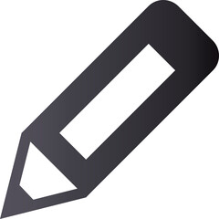 Obraz premium Dark gray gradient style icon pencil