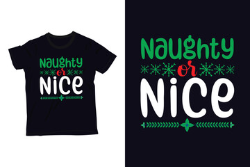 Naughty or Nice t-shirt design