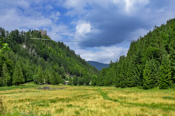 Fototapeta na wymiar Ehrenberg suspension bridge in Tyrol, Austria