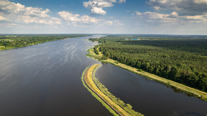 River Narew, near the dam in Dębe, Central Poland