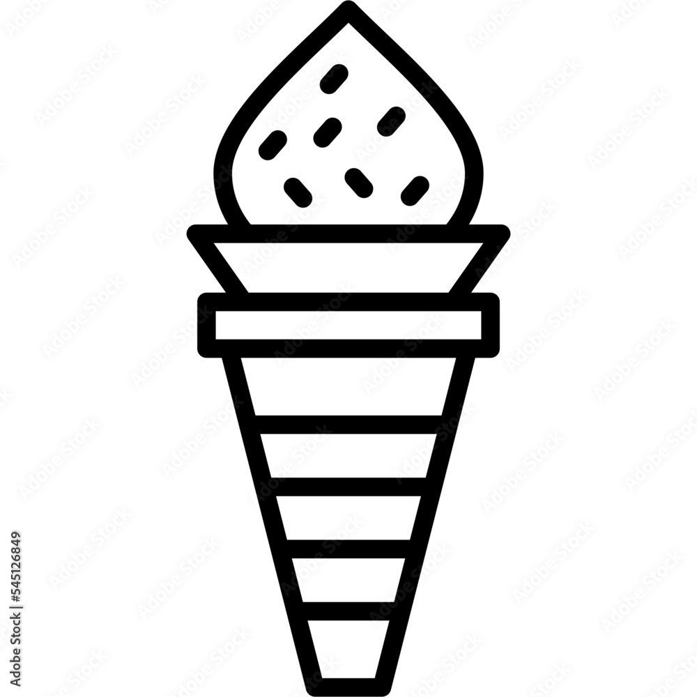 Poster ice cream icon