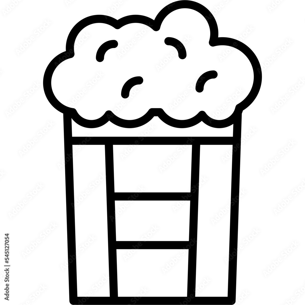 Sticker popcorn icon