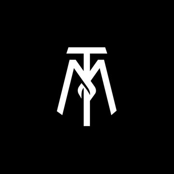 TM or MT logo letter logotype icon font monogram