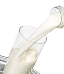 Pouring Milk in Glass